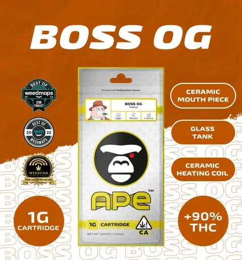 Ape 1G Vape - Boss OG (I) vape cartridge