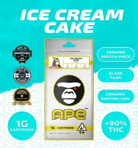 Ape 1G Vape - Ice Cream Cake (I) vape cartridge