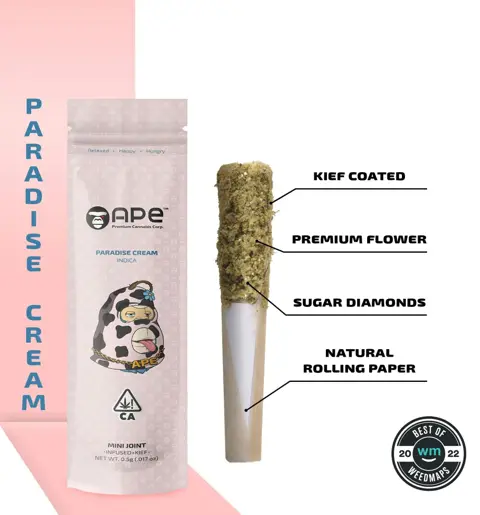 Ape (Paradise Cream) Mini Joint Infused+Kief (0.5G) infused pre-roll
